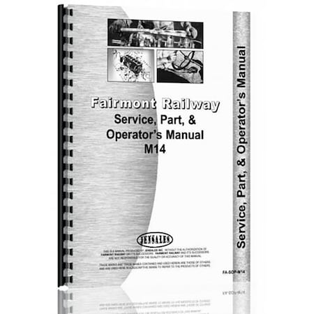 Part Manual For Fairmont Service, Operator's,